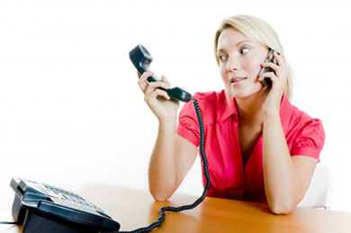 Resume Review - Business Woman on Phone